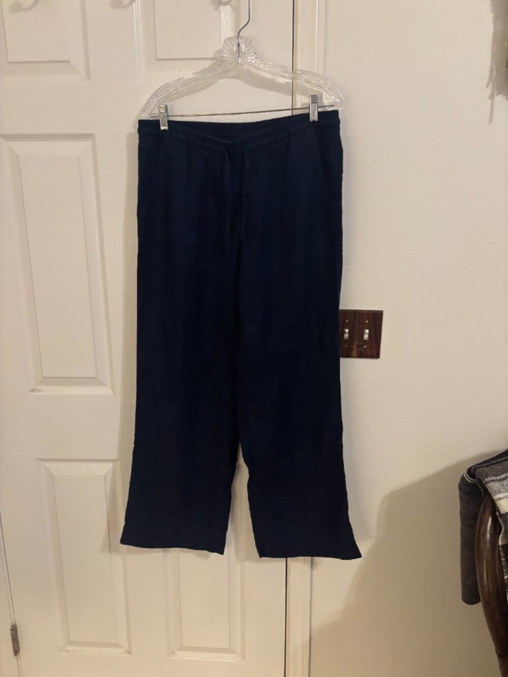 L.L. Bean Wide Leg Linen Pants - 12